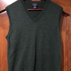 Forest Green Brooks Brothers Merino Sweater Vest L